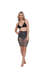 Mesh Rhinestone Mini Skirt - Black