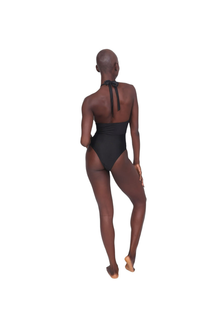 Chain Link One Piece Swimsuit - Black