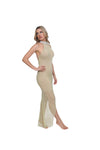 Retro Crystal Dress Full length - Gold