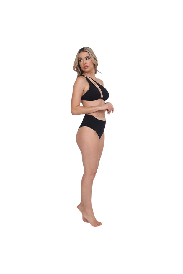 Etta Bikini Top - Black/Nude