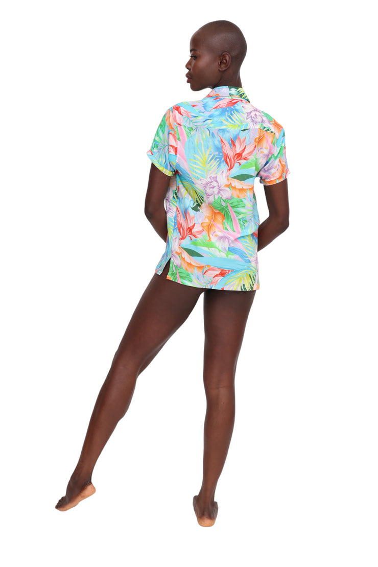 Jaime Button Up Shirt - Hawaiian Print