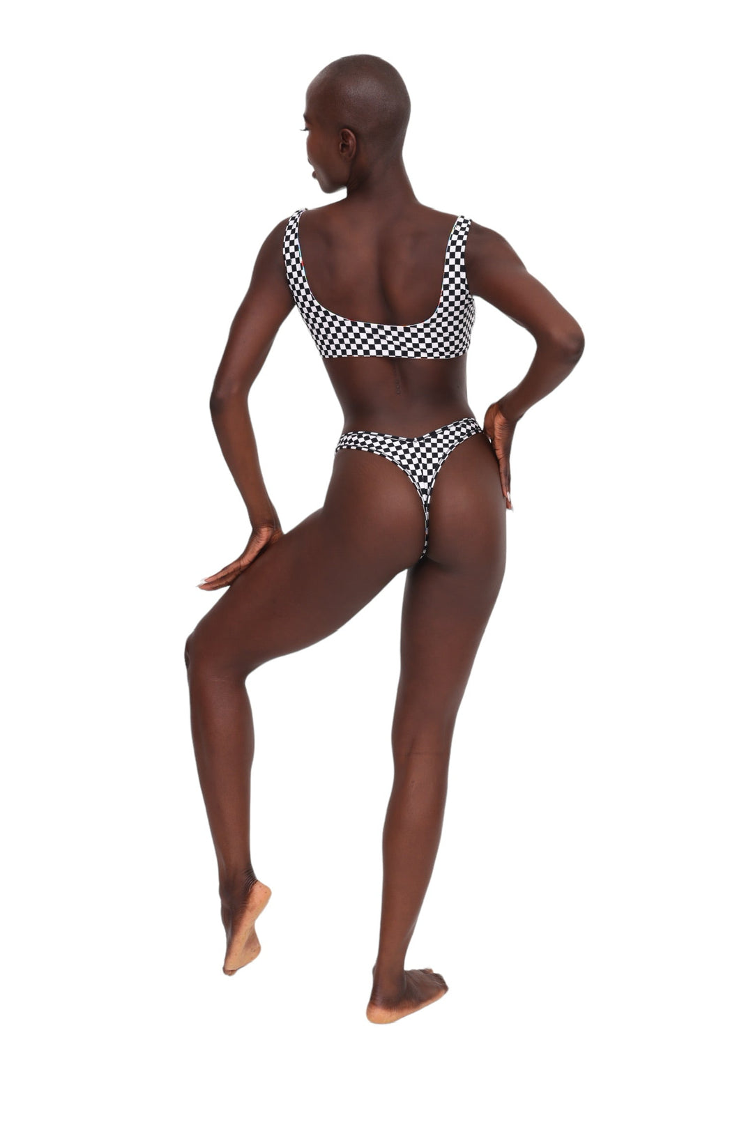Basic Reversible Bikini Top - Hawaiian &amp; Checkerboard