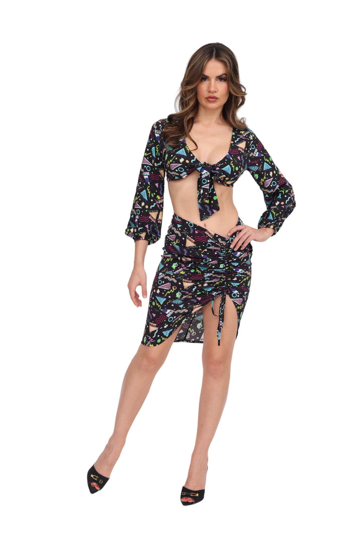 Stassie Skirt - Graffiti Print