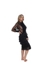 Fringe Sparkle Skirt - Black