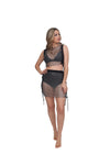 Sparkle Net Tie Skirt - Black