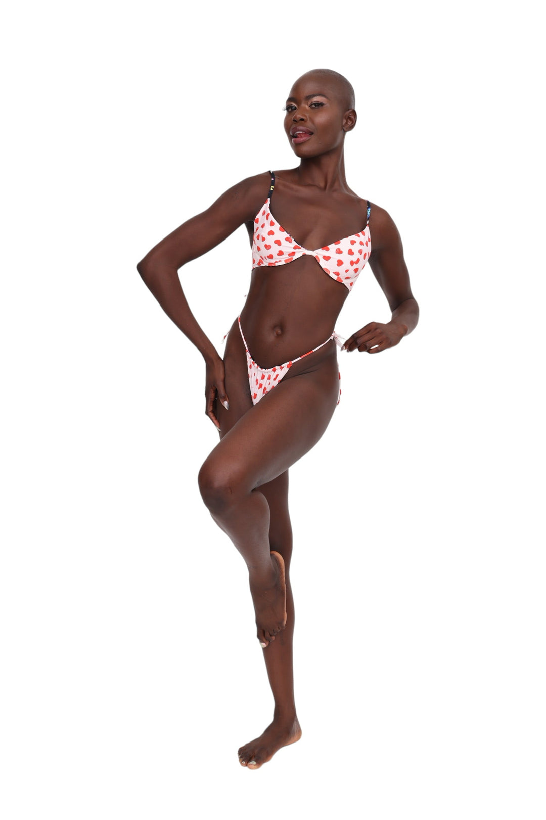 Heidi Reversible Bikini Top - Graffiti &amp; Hearts