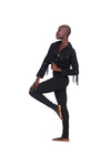 Fringe Cropped Jacket - Black