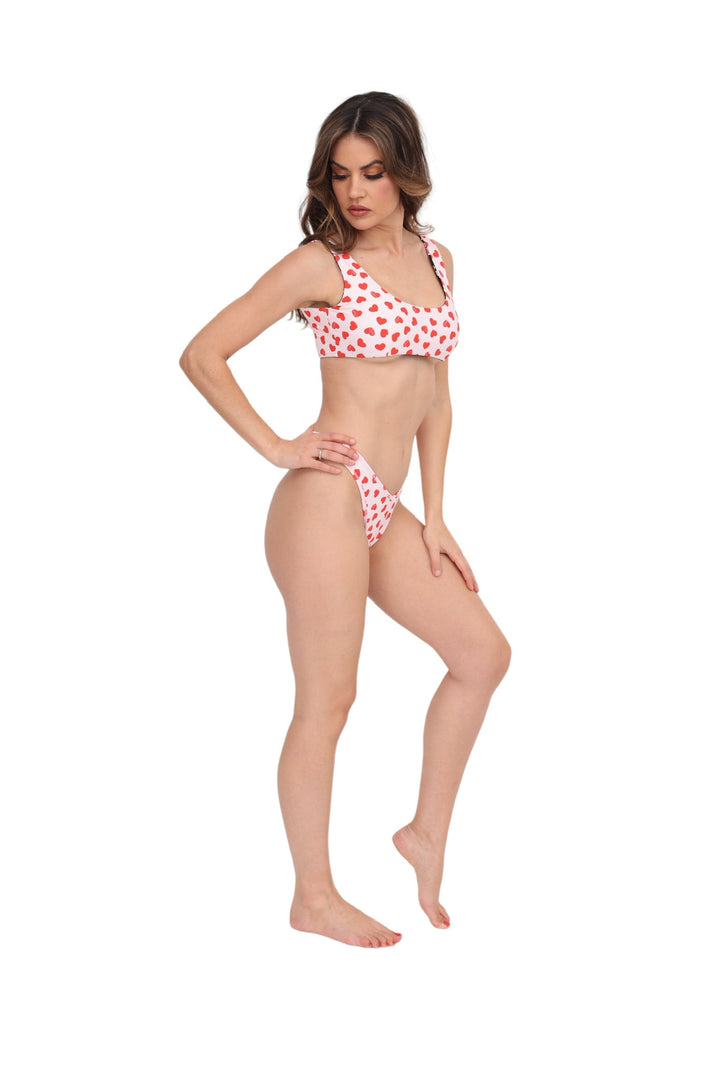 Reversible Bikini Bottoms - Graffiti &amp; Hearts