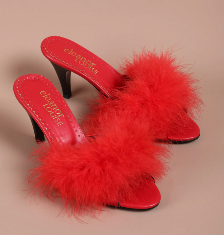 Marabou Feather Heels