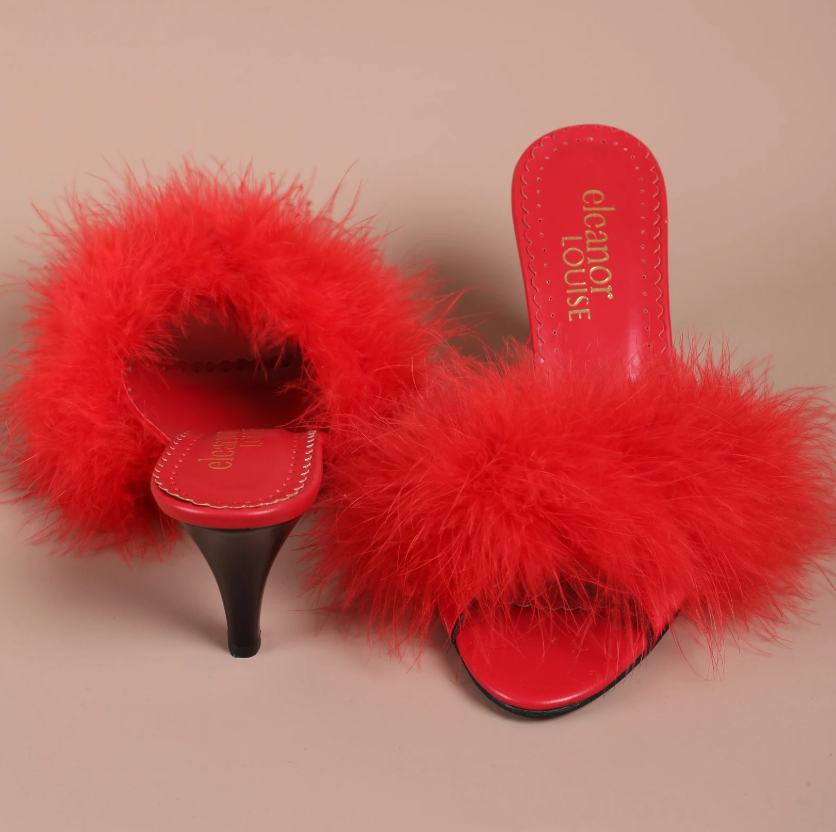 Marabou Feather Heels