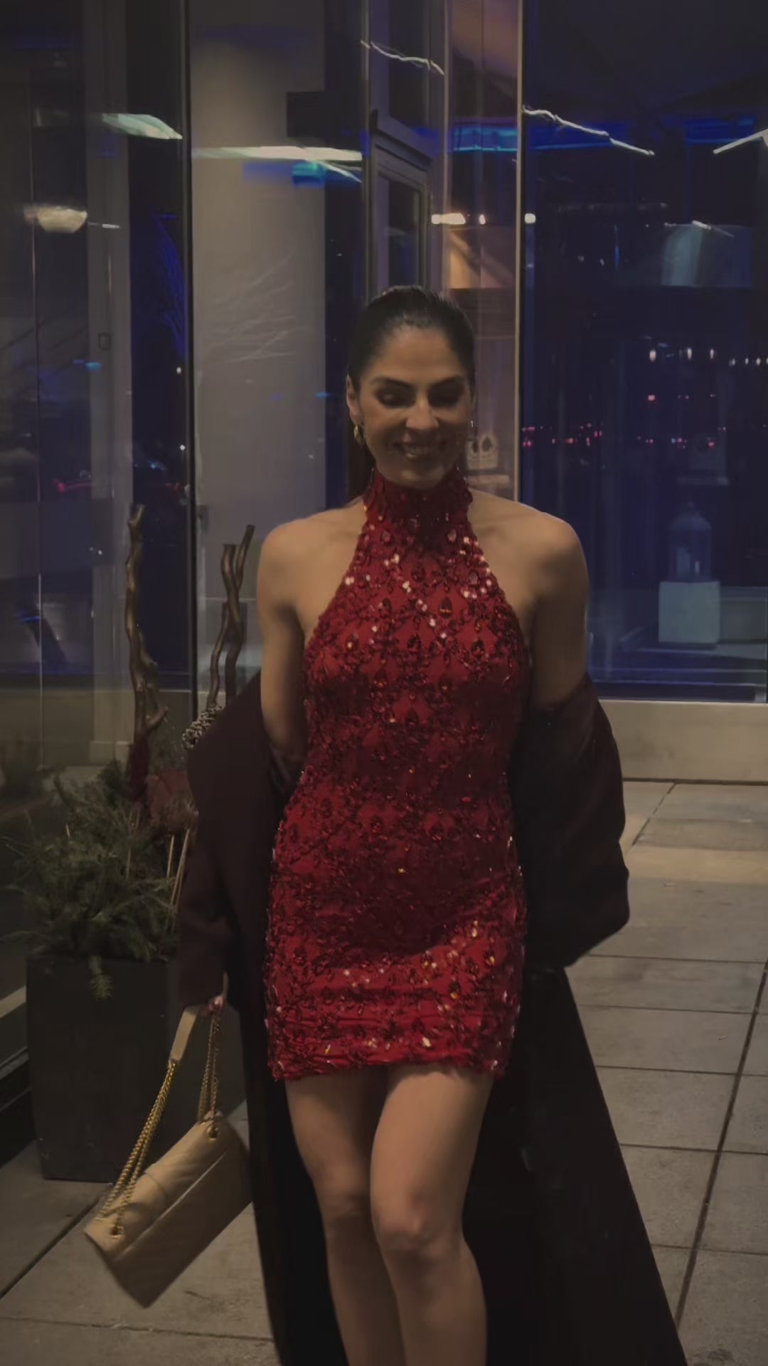 Red Diamond Mini Dress