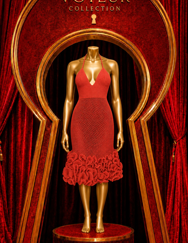 Red Chouchou Ruffle Dress