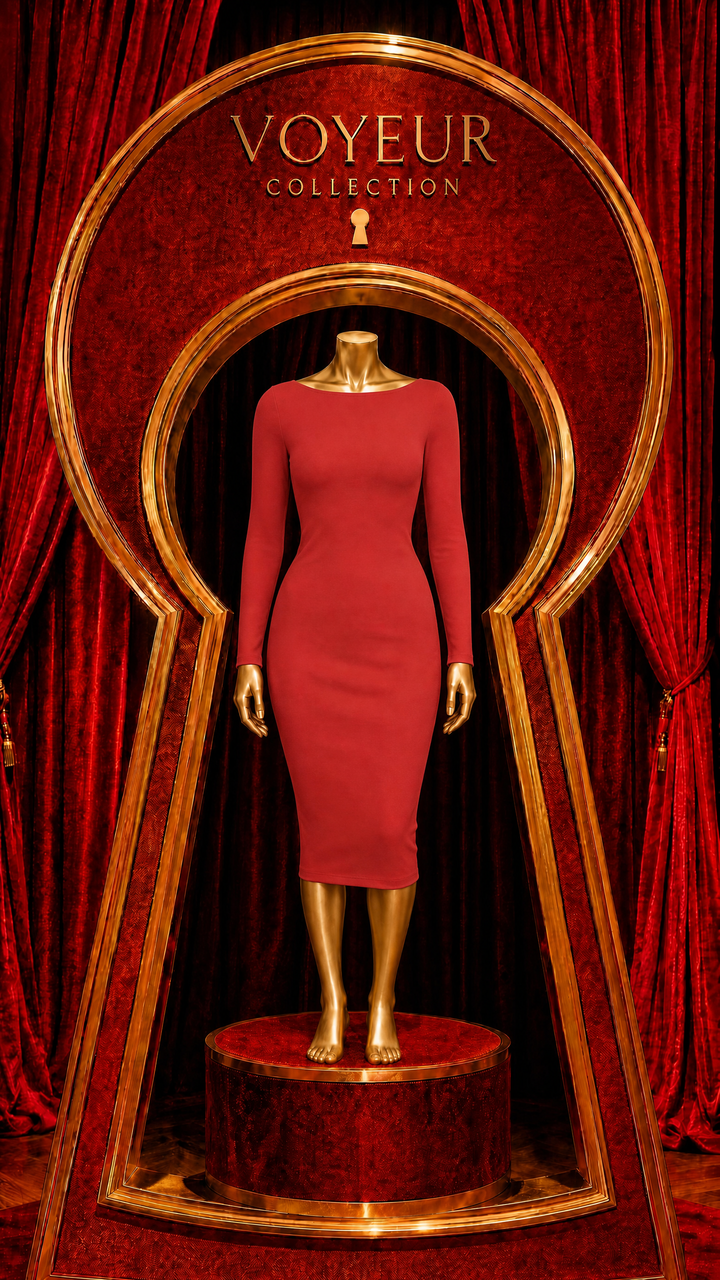 Hourglass Midi Dress - Red