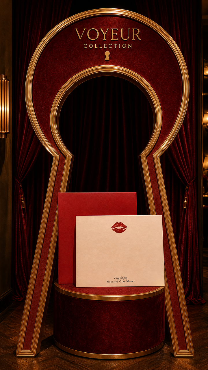 Sexy Notes – Naughty Girl Motel Sexy Note Cards with Red Envelopes | Set of 25