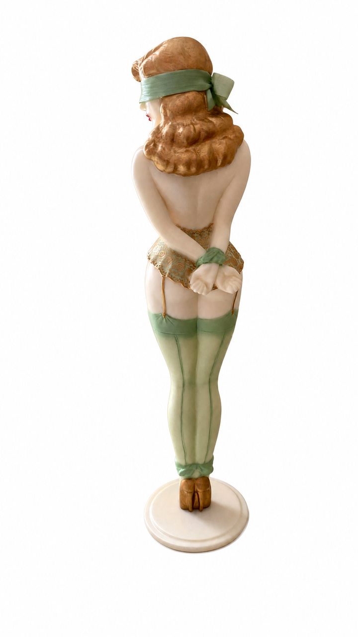 Secret Rendezvous Pin-Up Girl Figurine – Vintage Boudoir Collectible