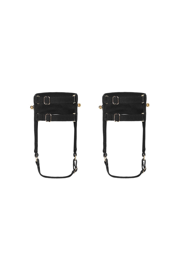 Black Satin Anklets
