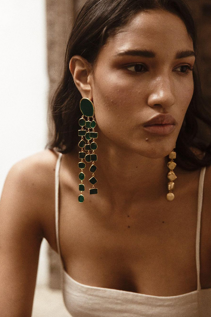 Emerald Green Bazaar Earrings