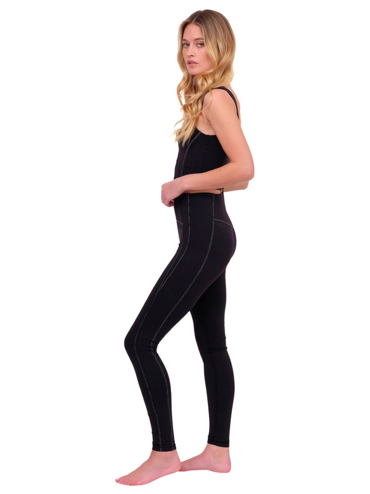 Black &amp; White Contrast Yoga Pants