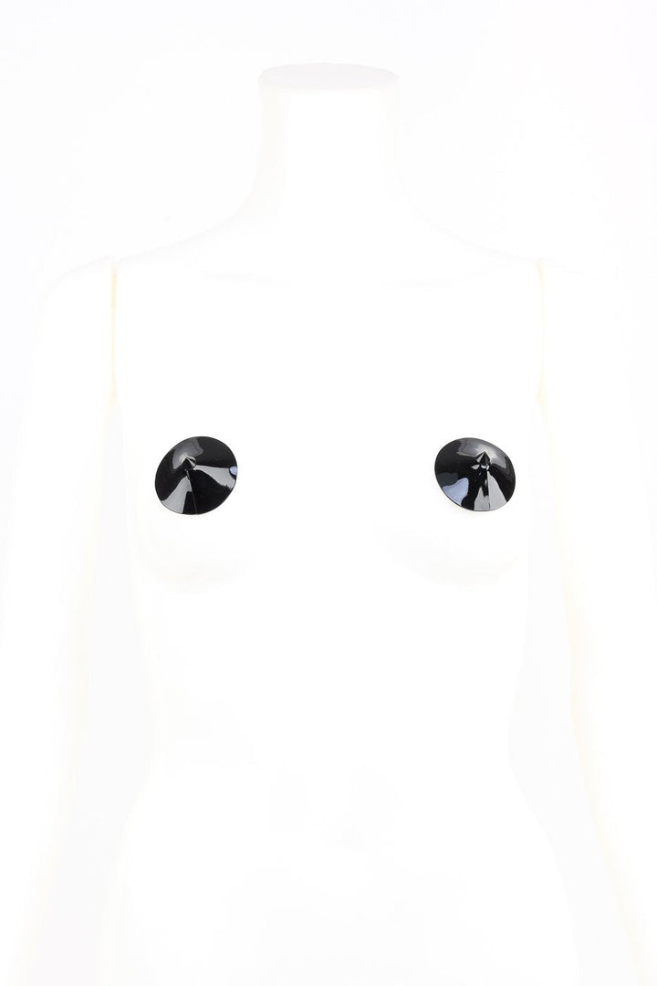 Spike Black Leather Pasties