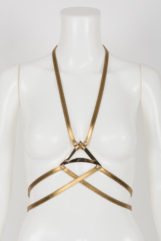Gold Harness with Swarovski Crystals