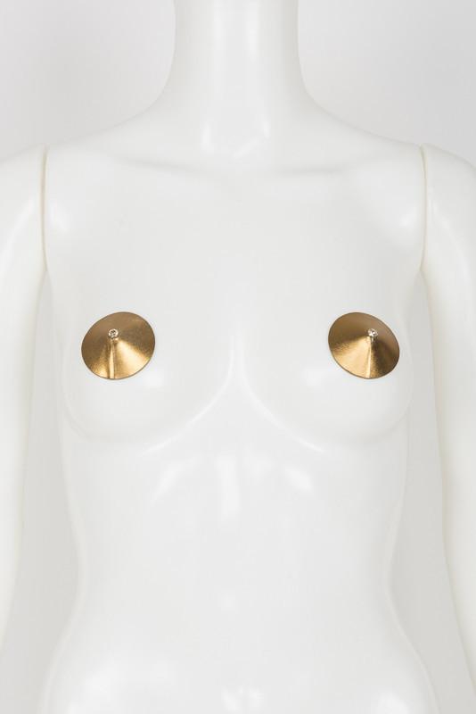 Gold Pasties with Swarovski Crystals