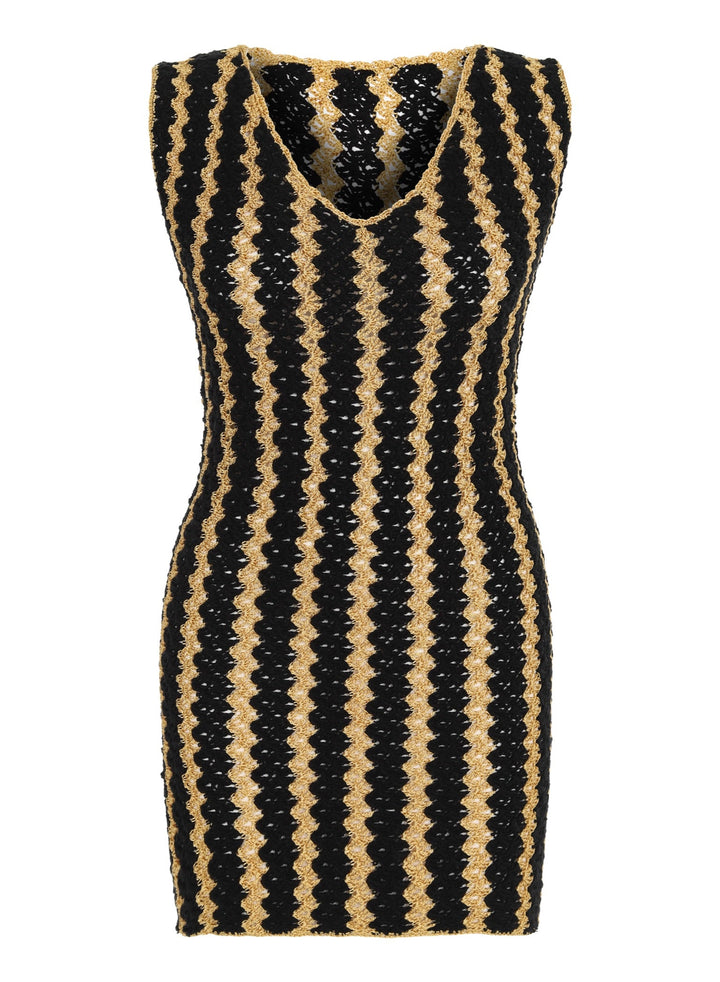 Two Tone Knit Mini Dress