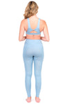 Sky Blue Gloss Yoga Pant