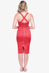 Silky Bodycon Dress in Red
