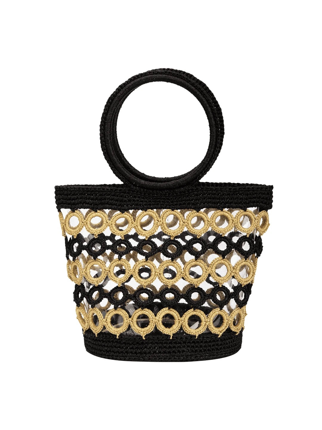 Black &amp; Gold Crochet Purse