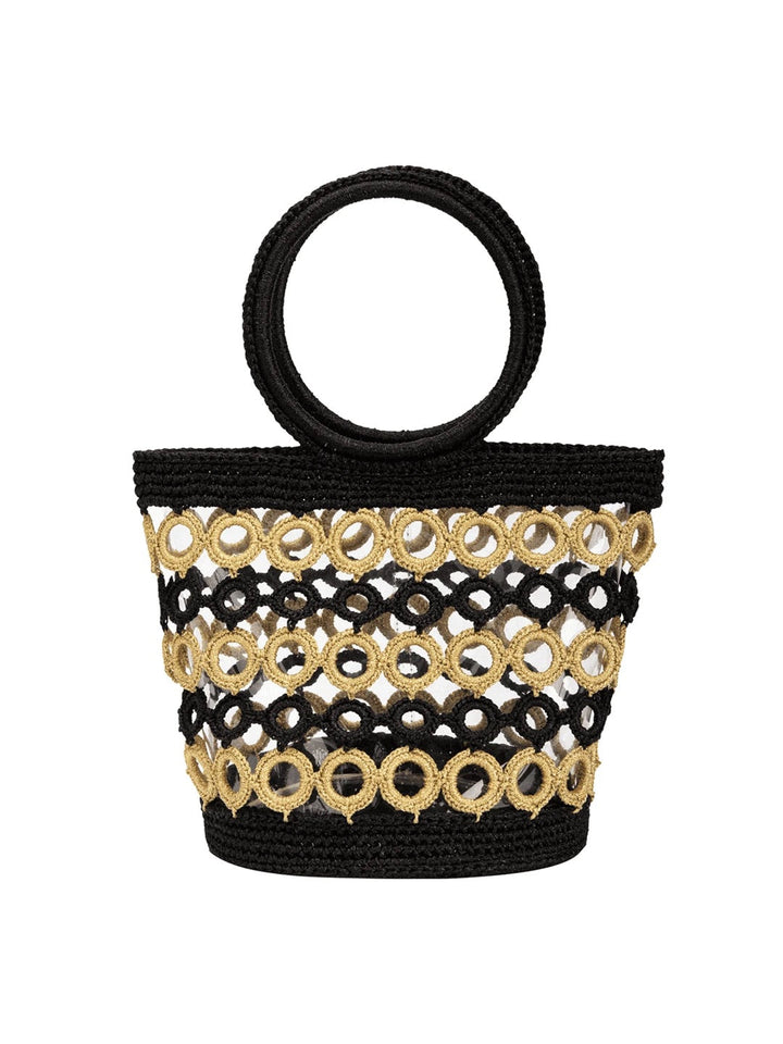 Black &amp; Gold Crochet Purse