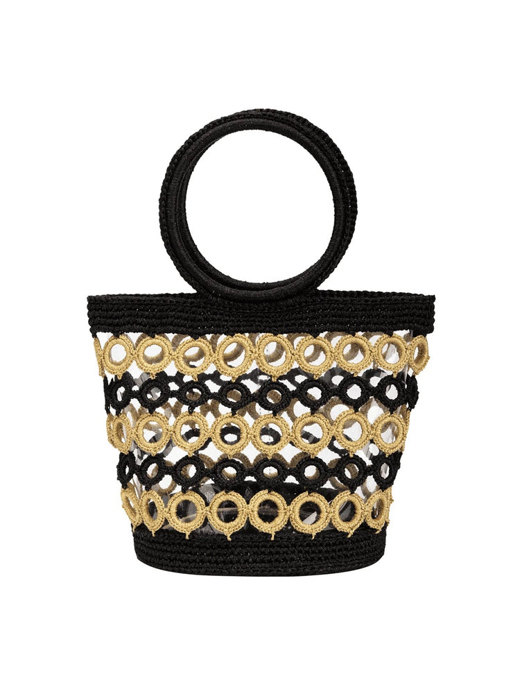 Black & Gold Crochet Purse