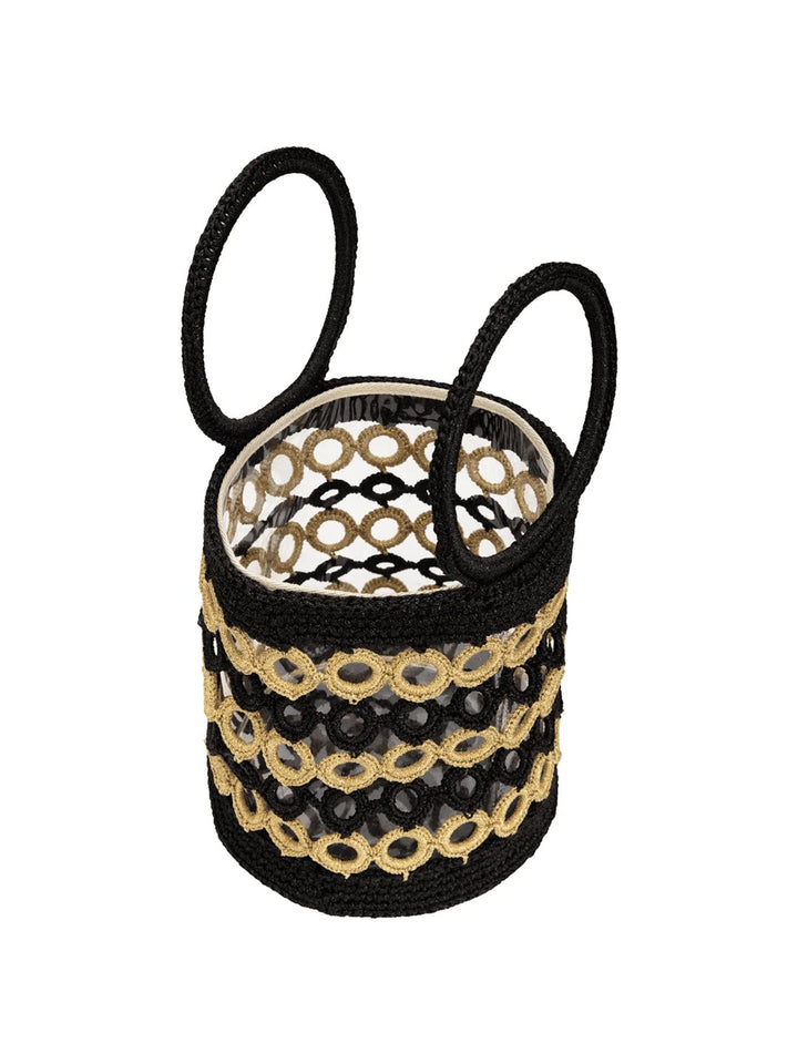 Black &amp; Gold Crochet Purse