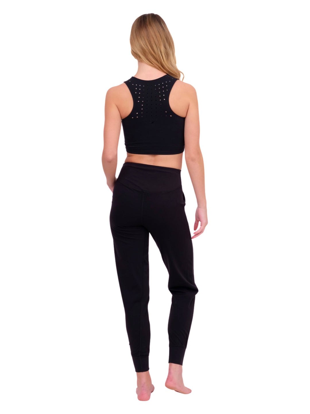 Black Laser Cut Sports Bra