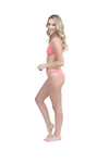Gold Hoop Bikini Top - Pink