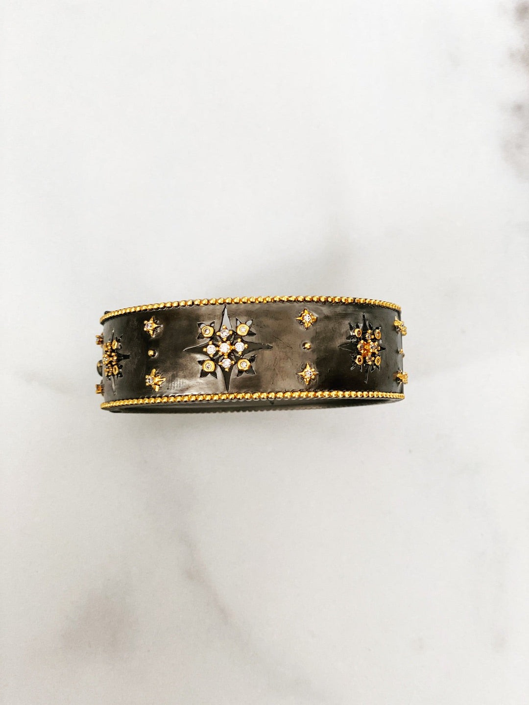 Black &amp; Gold Starburst Bracelet
