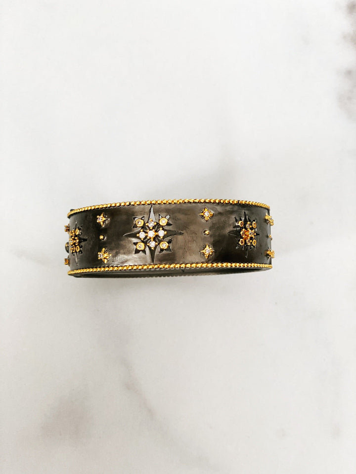 Black &amp; Gold Starburst Bracelet