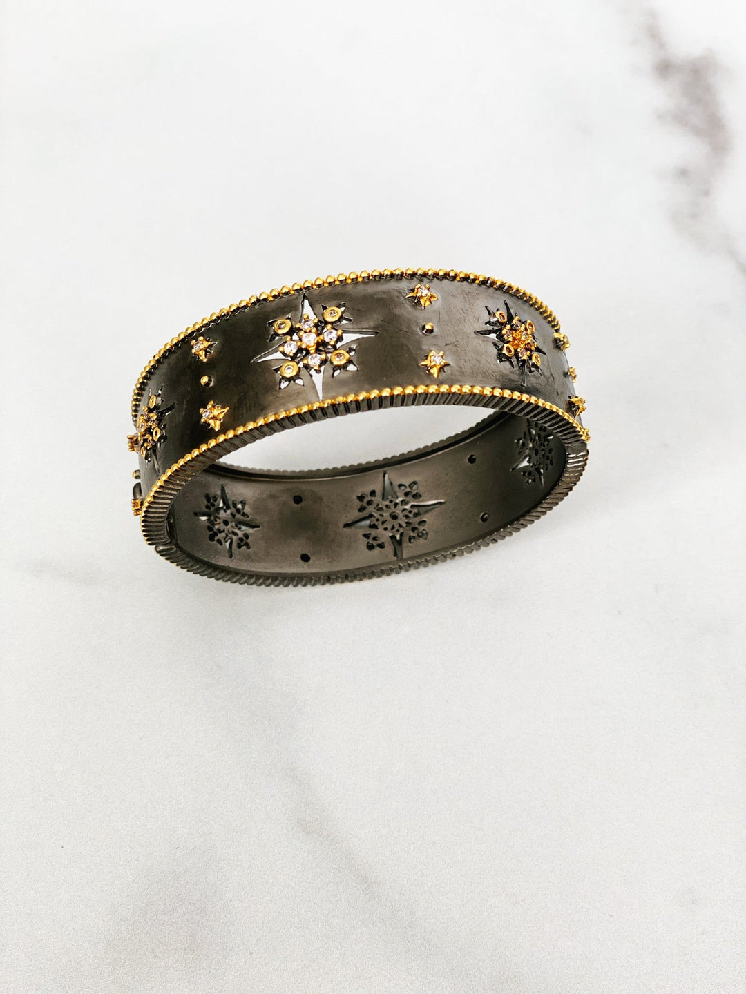 Black &amp; Gold Starburst Bracelet