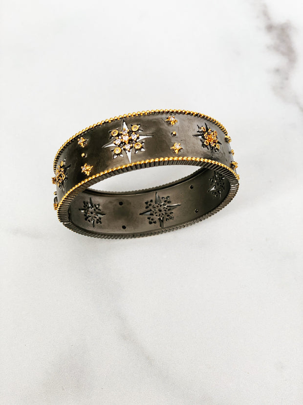 Black & Gold Starburst Bracelet