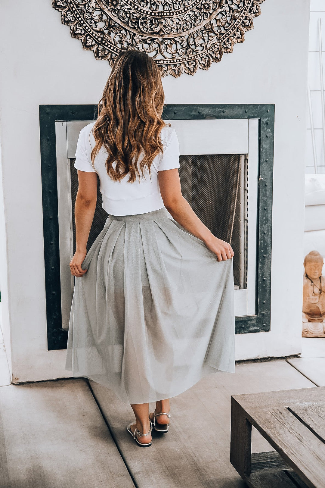 White French Terry Crop Top