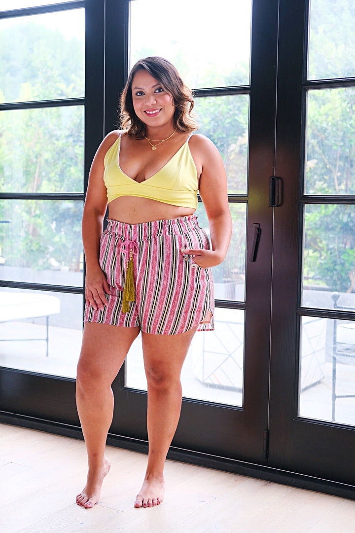 Yellow Bralette with Adjustable Straps