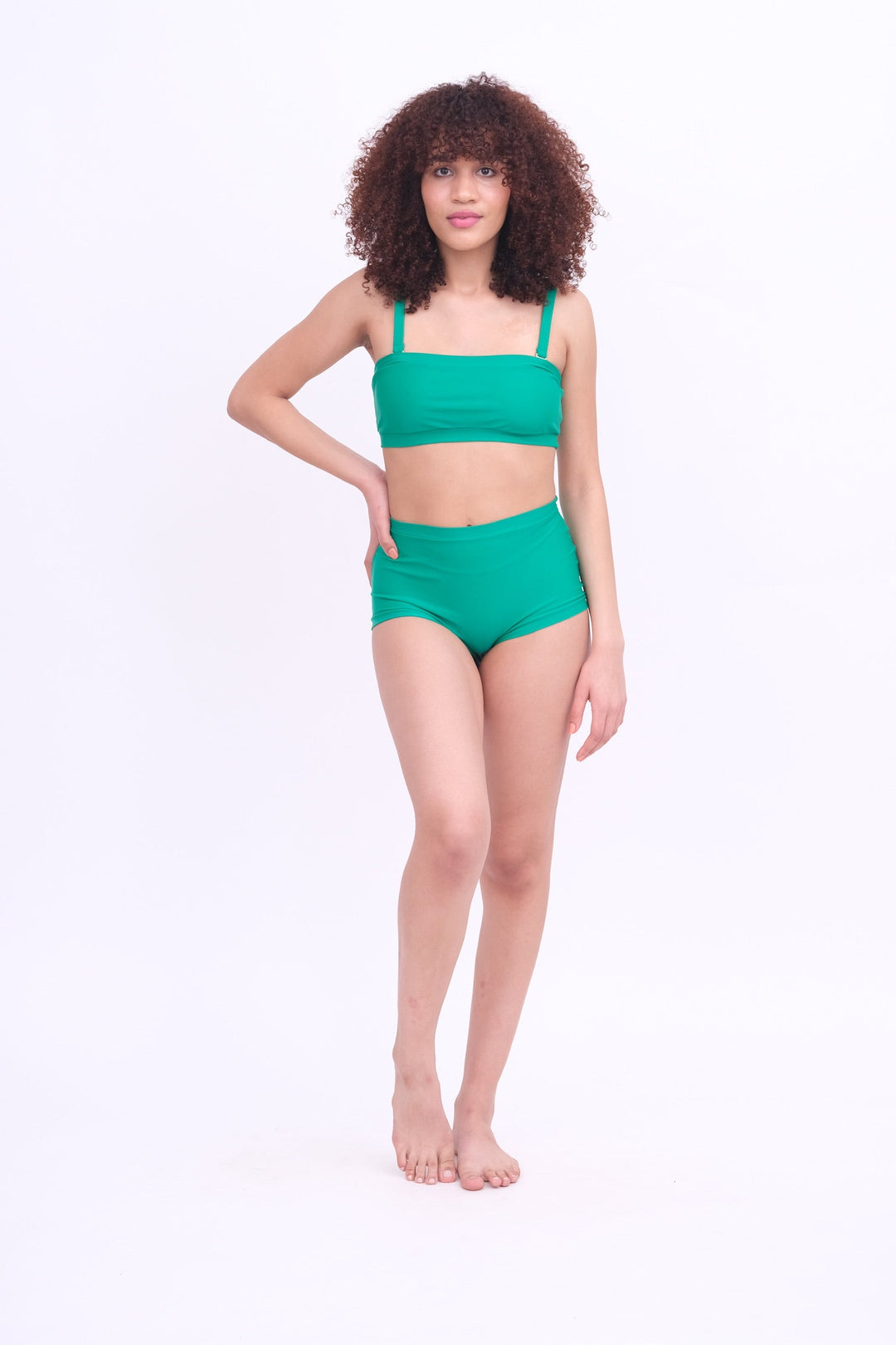 Bikini Top with Removable Straps - Emerald