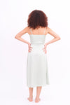 Pastel Sage Skirt with Side Slit