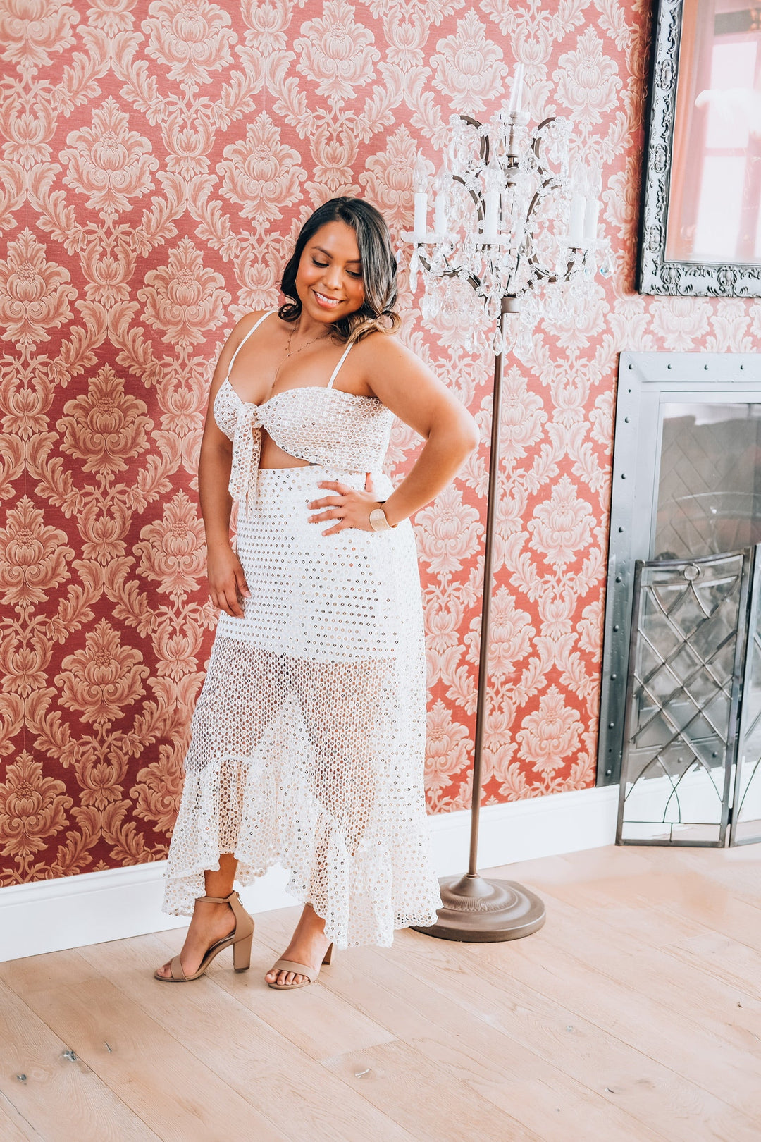 Crochet &amp; Mirror Tie Top