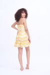Yellow Floral Sequin Dress
