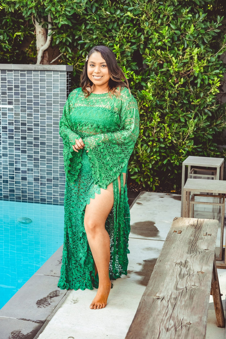 Emerald Flare Sleeve Top