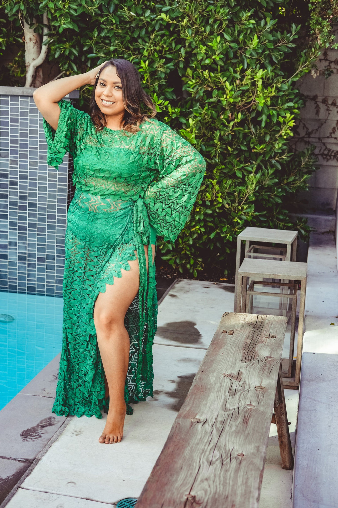 Emerald Flare Sleeve Top