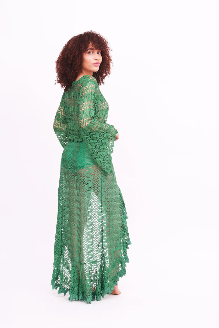 Emerald Flare Sleeve Top