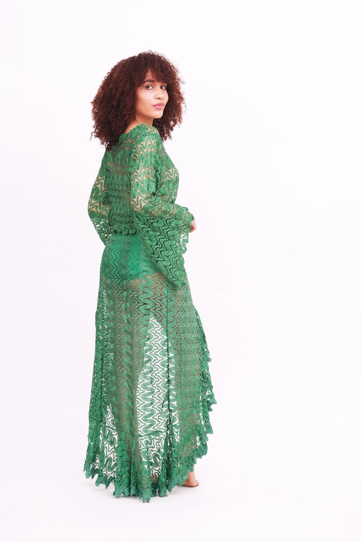 Emerald Lace Sarong Skirt