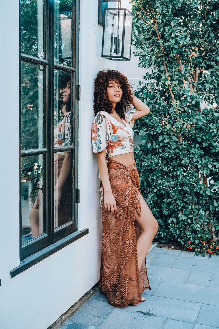 Copper Palm Leaf Sarong