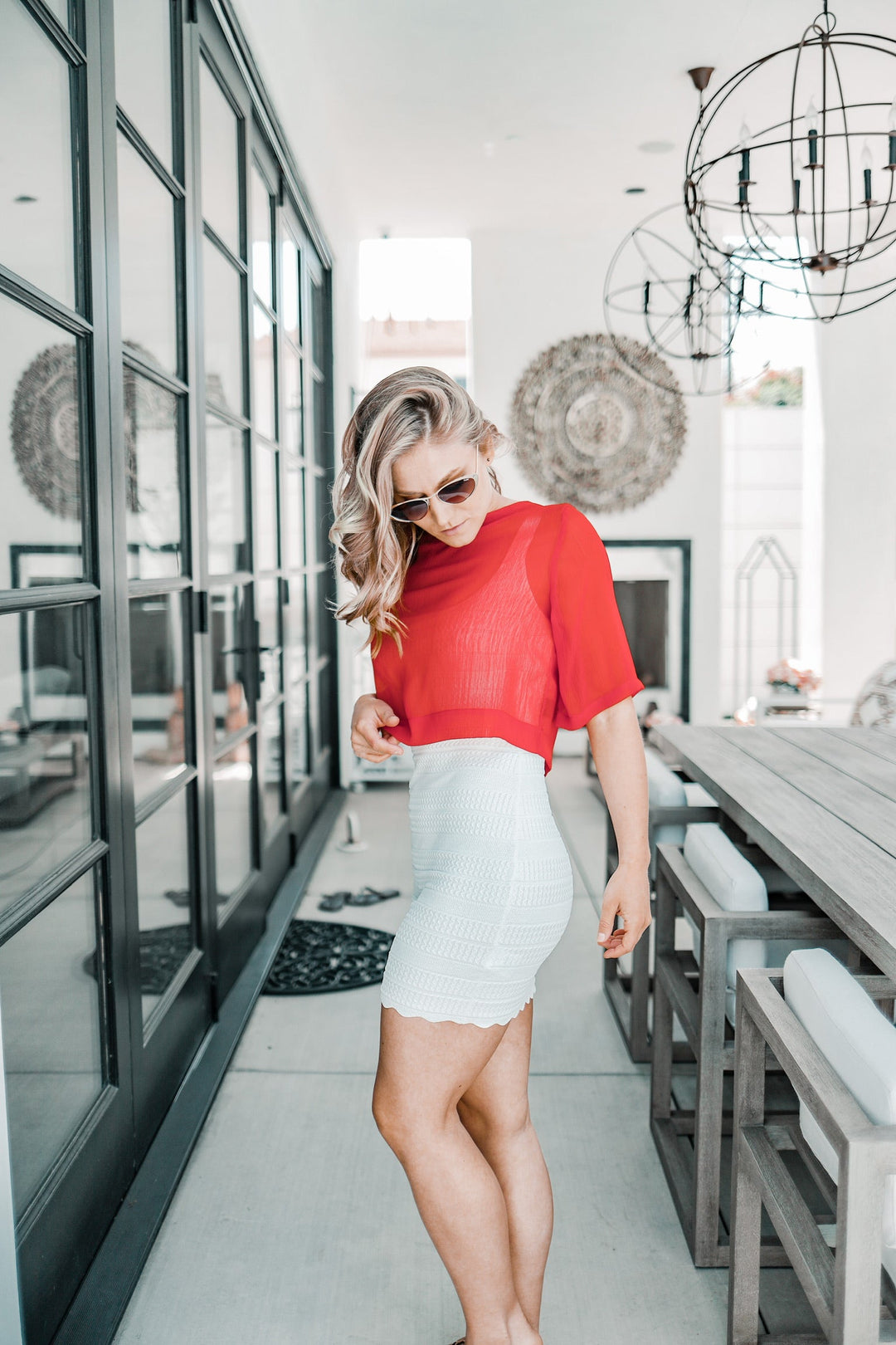 Ribbed Mini Tank Dress White